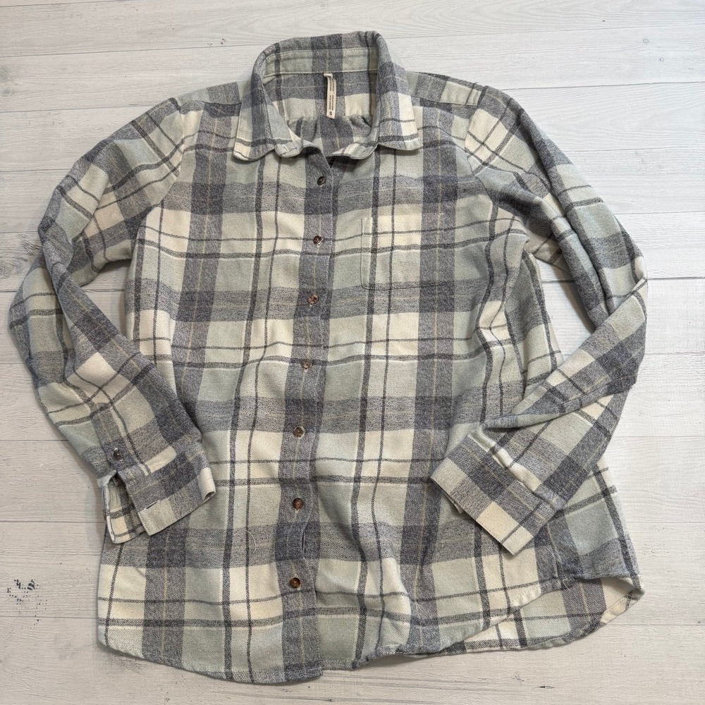 Kuhl women's grey plaid button down shirt size small